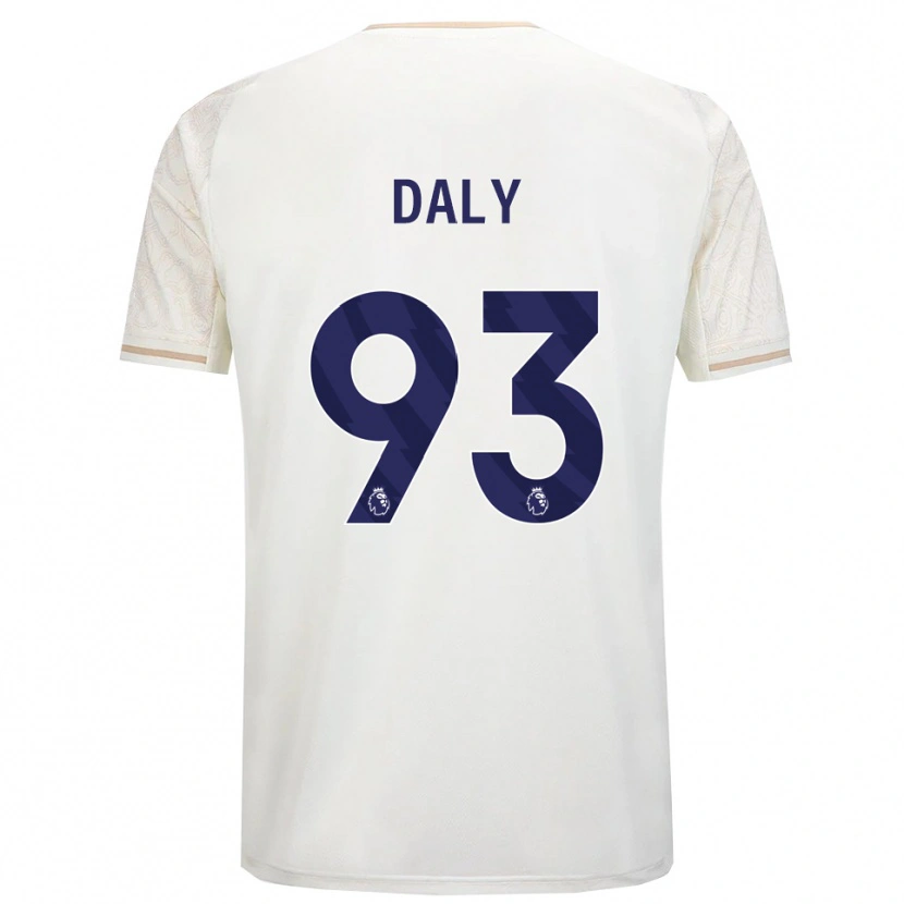 Danxen Mænd Cormac Daly #93 Off White Sort Udebane Spillertrøjer 2025/26 Trøje T-Shirt