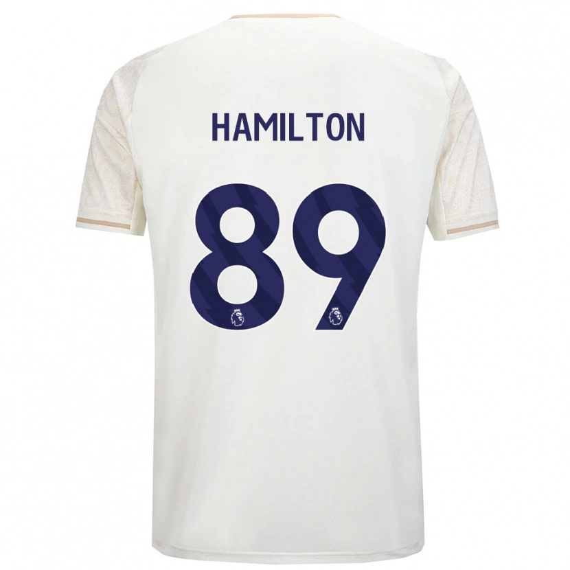 Danxen Mænd Scott Hamilton #89 Off White Sort Udebane Spillertrøjer 2025/26 Trøje T-Shirt