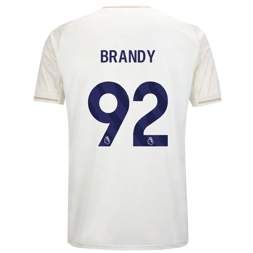Danxen Mænd Taeneal Brandy #92 Off White Sort Udebane Spillertrøjer 2025/26 Trøje T-Shirt