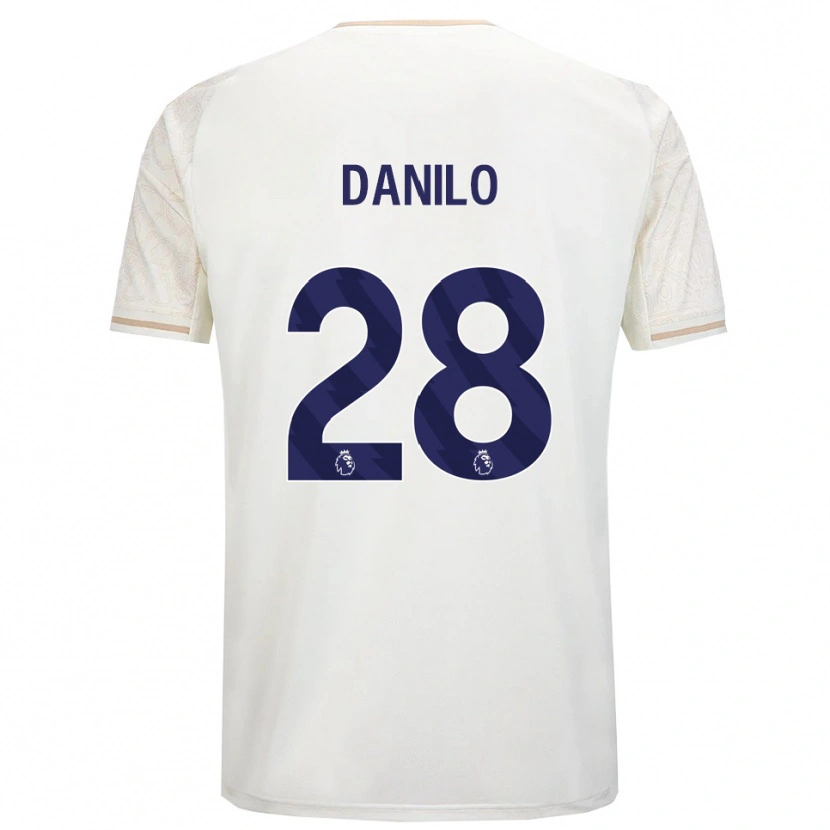 Danxen Mænd Danilo #28 Off White Sort Udebane Spillertrøjer 2025/26 Trøje T-Shirt