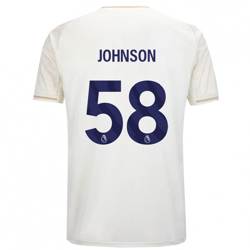 Danxen Mænd Pharrell Johnson #58 Off White Sort Udebane Spillertrøjer 2025/26 Trøje T-Shirt