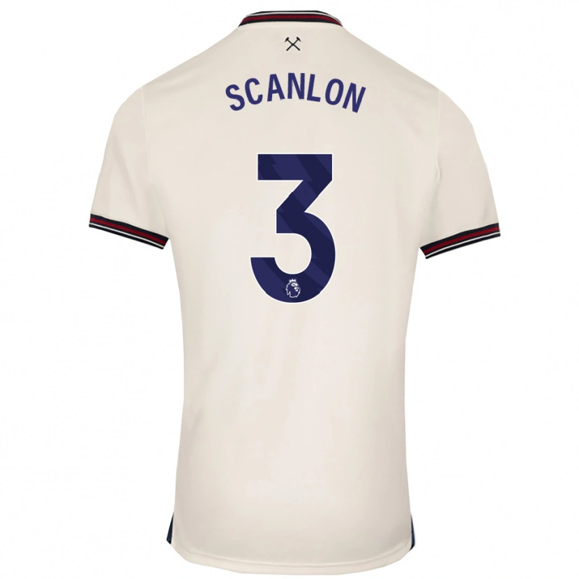 Danxen Mænd Joe Scanlon #3 Off White Udebane Spillertrøjer 2025/26 Trøje T-Shirt