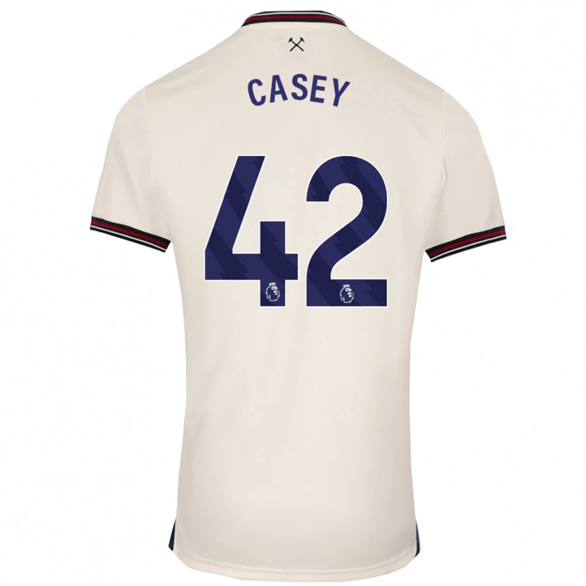 Danxen Mænd Kaelan Casey #42 Off White Udebane Spillertrøjer 2025/26 Trøje T-Shirt