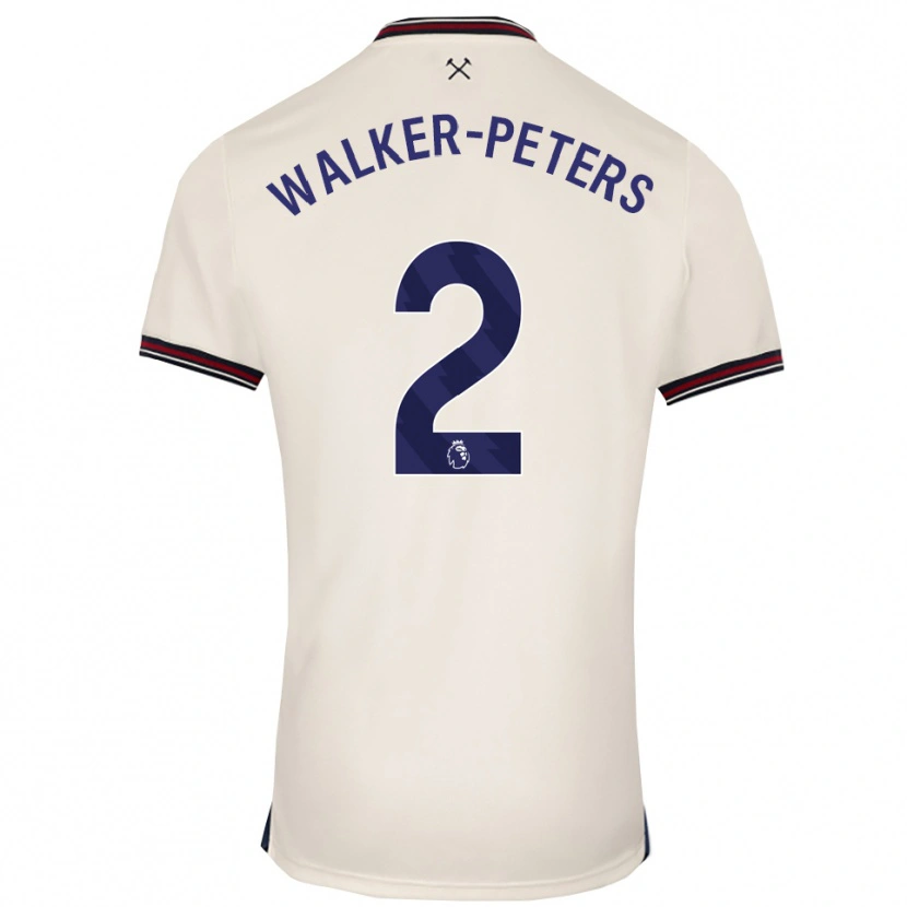 Danxen Mænd Kyle Walker-Peters #2 Off White Udebane Spillertrøjer 2025/26 Trøje T-Shirt