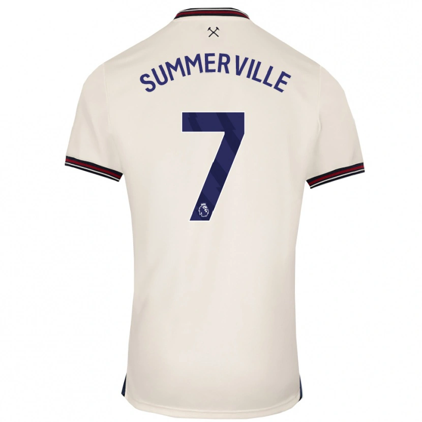 Danxen Mænd Crysencio Summerville #7 Off White Udebane Spillertrøjer 2025/26 Trøje T-Shirt