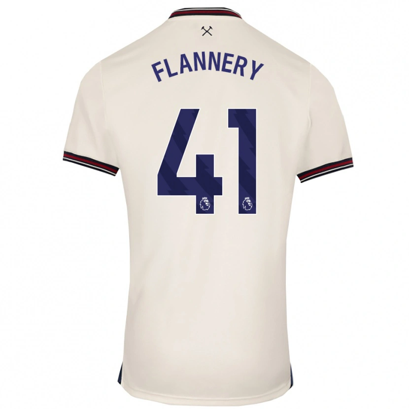 Danxen Mænd Keira Flannery #41 Off White Udebane Spillertrøjer 2025/26 Trøje T-Shirt