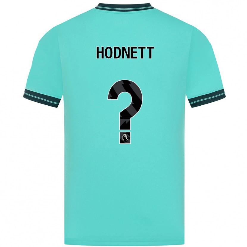 Danxen Mænd Jack Hodnett #0 Himmelblå Grøn Udebane Spillertrøjer 2025/26 Trøje T-Shirt