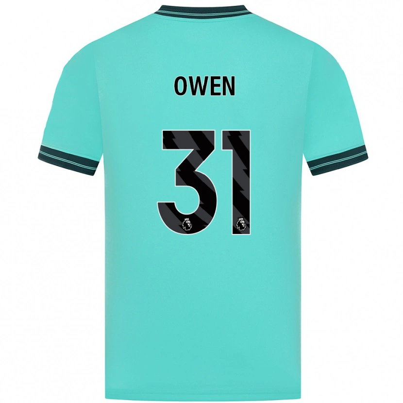 Danxen Mænd Skye Owen #31 Himmelblå Grøn Udebane Spillertrøjer 2025/26 Trøje T-Shirt