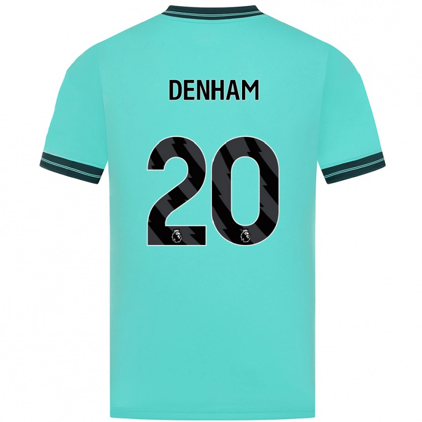 Danxen Mænd Ania Denham #20 Himmelblå Grøn Udebane Spillertrøjer 2025/26 Trøje T-Shirt