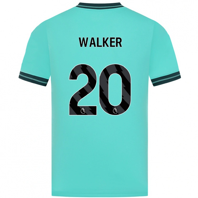 Danxen Mænd Lowri Walker #20 Himmelblå Grøn Udebane Spillertrøjer 2025/26 Trøje T-Shirt