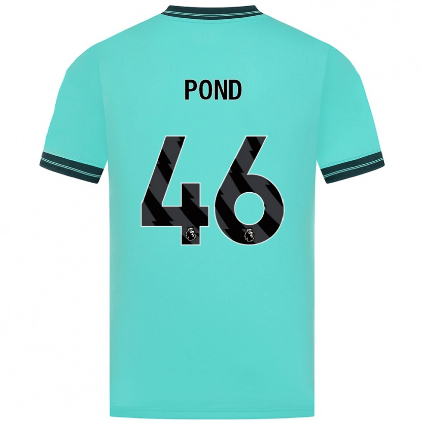 Danxen Mænd Alfie Pond #46 Himmelblå Grøn Udebane Spillertrøjer 2025/26 Trøje T-Shirt