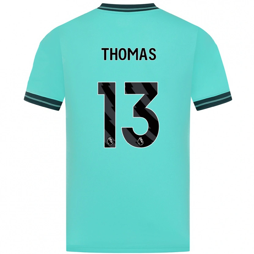 Danxen Mænd Bec Thomas #13 Himmelblå Grøn Udebane Spillertrøjer 2025/26 Trøje T-Shirt
