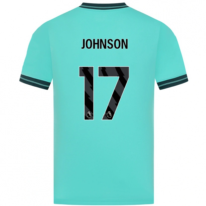 Danxen Mænd Katie Johnson #17 Himmelblå Grøn Udebane Spillertrøjer 2025/26 Trøje T-Shirt