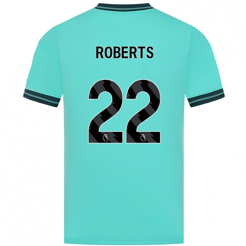 Danxen Mænd Beth Roberts #22 Himmelblå Grøn Udebane Spillertrøjer 2025/26 Trøje T-Shirt