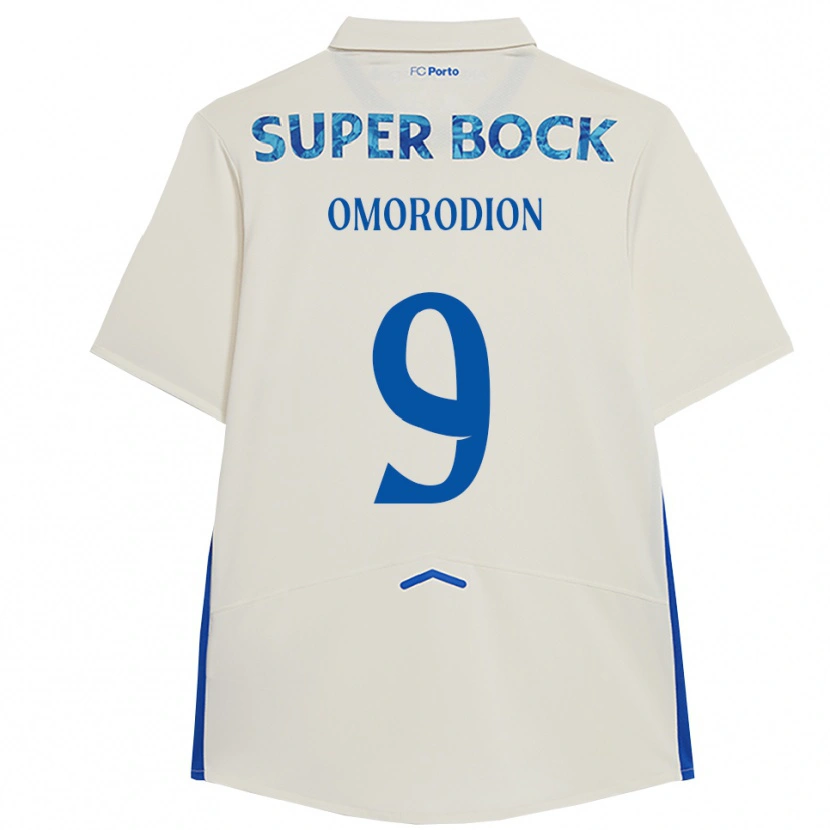 Danxen Mænd Samu Aghehowa #9 Hvid Blå Tredje Sæt Spillertrøjer 2025/26 Trøje T-Shirt