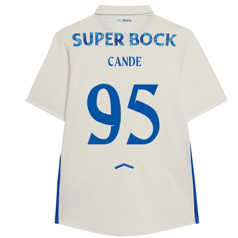 Danxen Mænd Anhá Cande #95 Hvid Blå Tredje Sæt Spillertrøjer 2025/26 Trøje T-Shirt