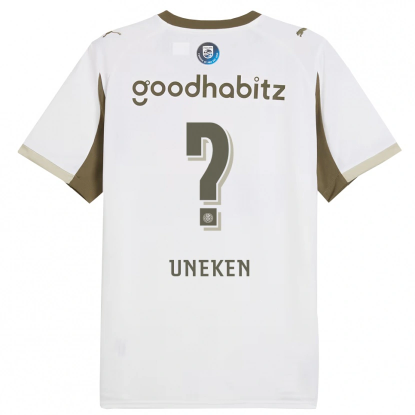 Danxen Mænd Jesper Uneken #0 Hvid Grå Tredje Sæt Spillertrøjer 2025/26 Trøje T-Shirt