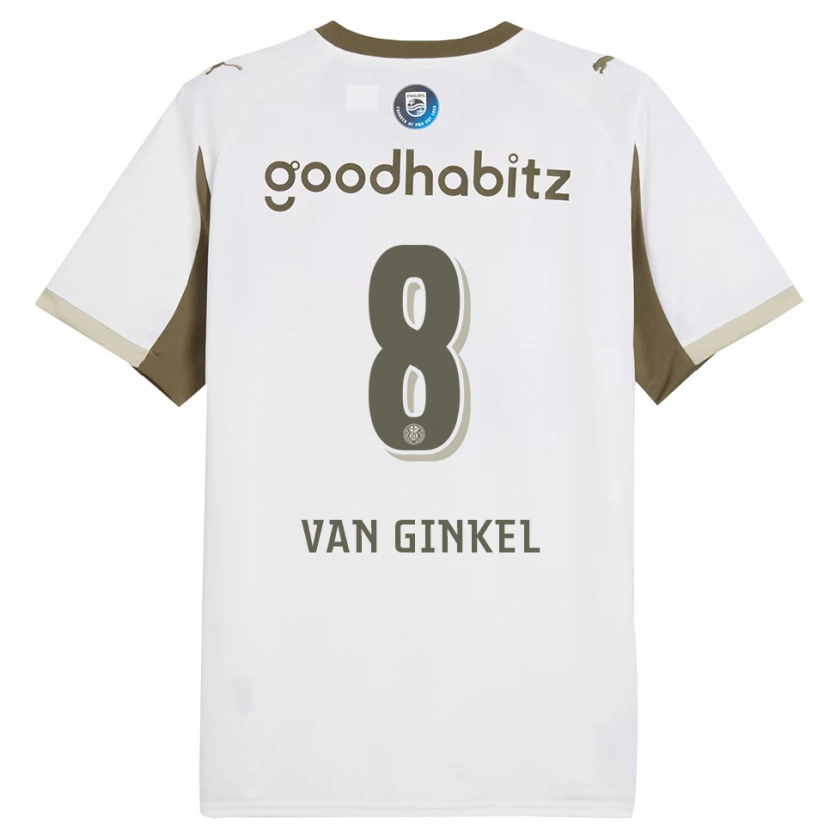 Danxen Mænd Marco Van Ginkel #8 Hvid Grå Tredje Sæt Spillertrøjer 2025/26 Trøje T-Shirt