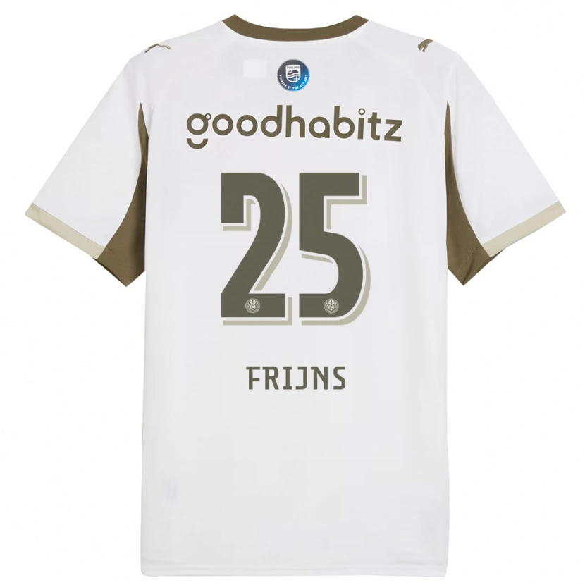 Danxen Mænd Emma Frijns #25 Hvid Grå Tredje Sæt Spillertrøjer 2025/26 Trøje T-Shirt