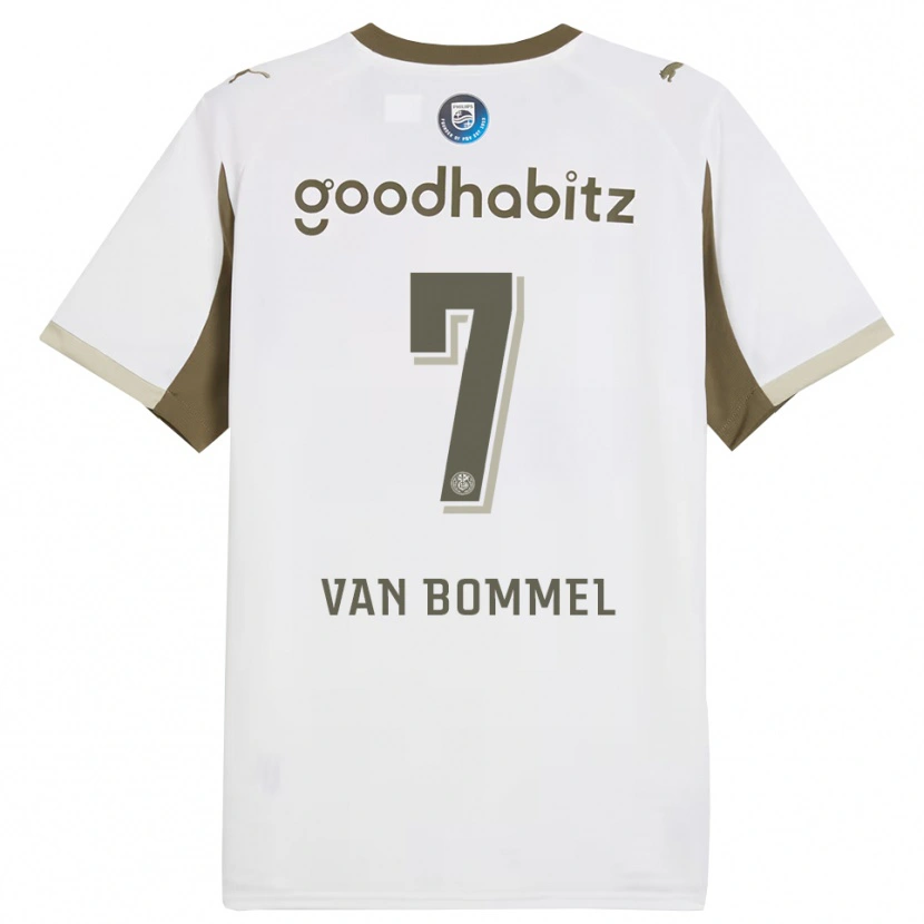 Danxen Mænd Ruben Van Bommel #7 Hvid Grå Tredje Sæt Spillertrøjer 2025/26 Trøje T-Shirt
