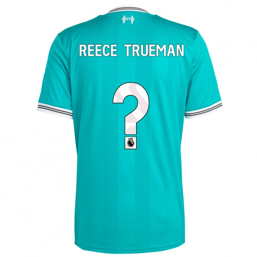 Danxen Mænd Reece Trueman #0 Grøn Hvid Tredje Sæt Spillertrøjer 2025/26 Trøje T-Shirt