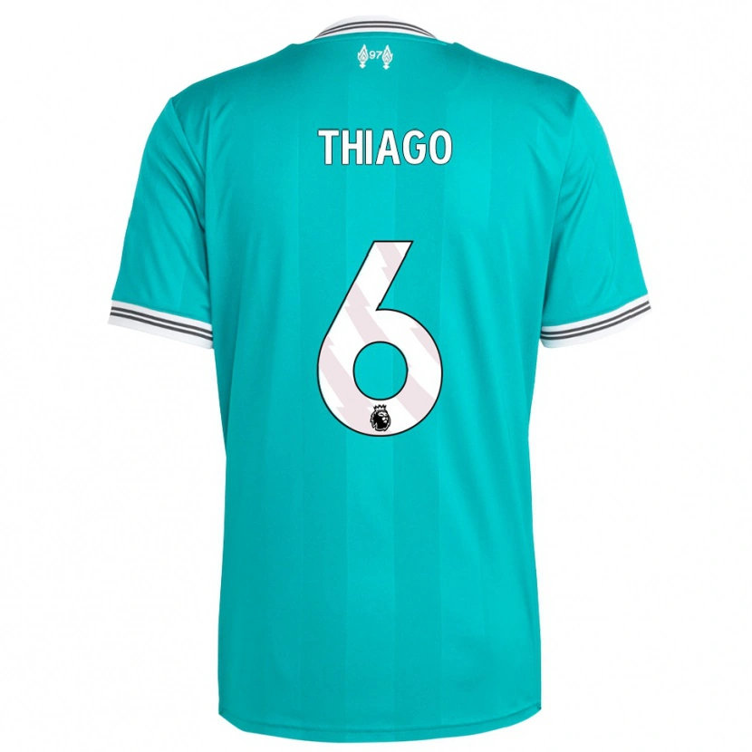Danxen Mænd Thiago #6 Grøn Hvid Tredje Sæt Spillertrøjer 2025/26 Trøje T-Shirt