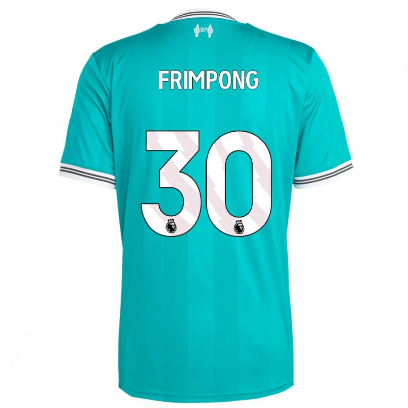 Danxen Mænd Jeremie Frimpong #30 Grøn Hvid Tredje Sæt Spillertrøjer 2025/26 Trøje T-Shirt