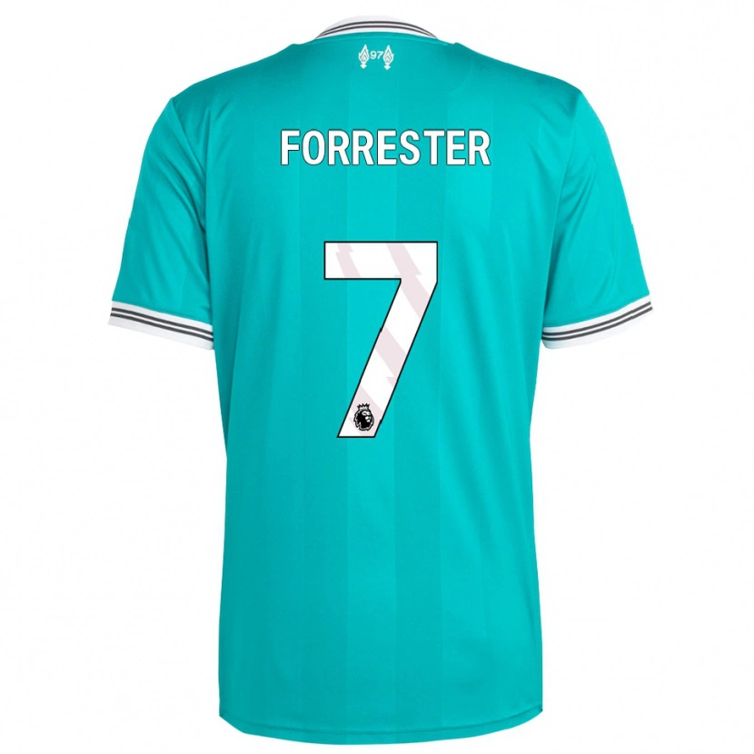 Danxen Mænd La'more Forrester #7 Grøn Hvid Tredje Sæt Spillertrøjer 2025/26 Trøje T-Shirt