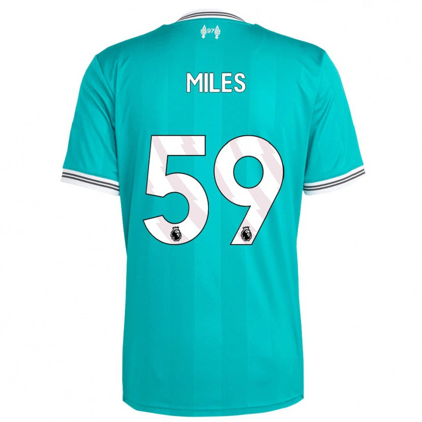 Danxen Mænd Terence Miles #59 Grøn Hvid Tredje Sæt Spillertrøjer 2025/26 Trøje T-Shirt