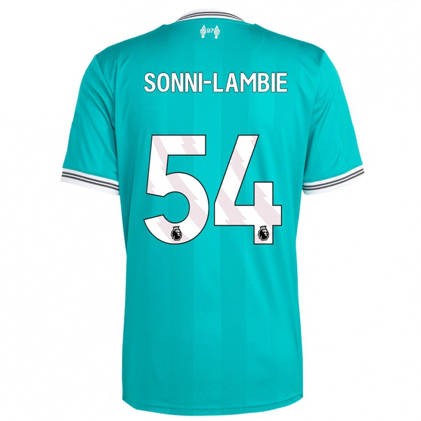 Danxen Mænd Joshua Sonni-Lambie #54 Grøn Hvid Tredje Sæt Spillertrøjer 2025/26 Trøje T-Shirt