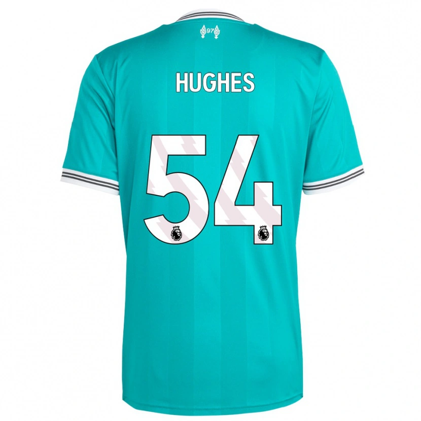 Danxen Mænd Liam Hughes #54 Grøn Hvid Tredje Sæt Spillertrøjer 2025/26 Trøje T-Shirt