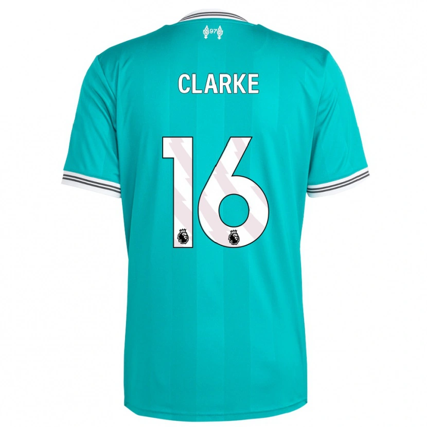 Danxen Mænd Lucas Clarke #16 Grøn Hvid Tredje Sæt Spillertrøjer 2025/26 Trøje T-Shirt