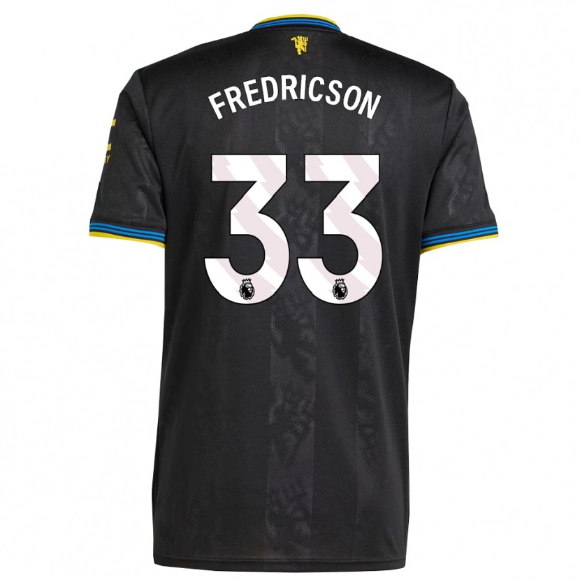 Danxen Mænd Tyler Fredricson #33 Sort Gul Blå Tredje Sæt Spillertrøjer 2025/26 Trøje T-Shirt