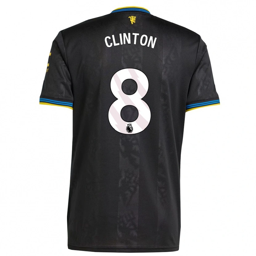 Danxen Mænd Grace Clinton #8 Sort Gul Blå Tredje Sæt Spillertrøjer 2025/26 Trøje T-Shirt