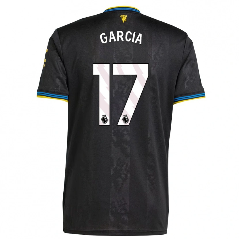 Danxen Mænd Lucia Garcia #17 Sort Gul Blå Tredje Sæt Spillertrøjer 2025/26 Trøje T-Shirt