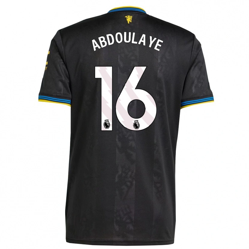Danxen Mænd Douka Abdoulaye #16 Sort Gul Blå Tredje Sæt Spillertrøjer 2025/26 Trøje T-Shirt