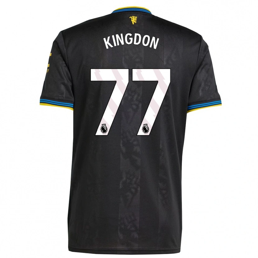 Danxen Mænd Jack Kingdon #77 Sort Gul Blå Tredje Sæt Spillertrøjer 2025/26 Trøje T-Shirt