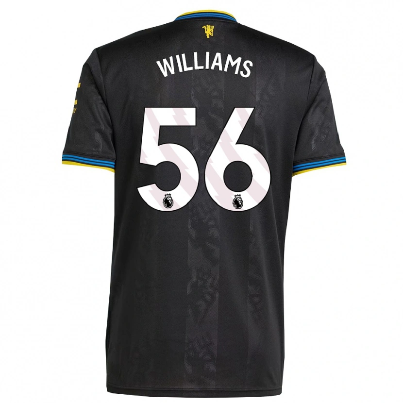 Danxen Mænd Ethan Williams #56 Sort Gul Blå Tredje Sæt Spillertrøjer 2025/26 Trøje T-Shirt