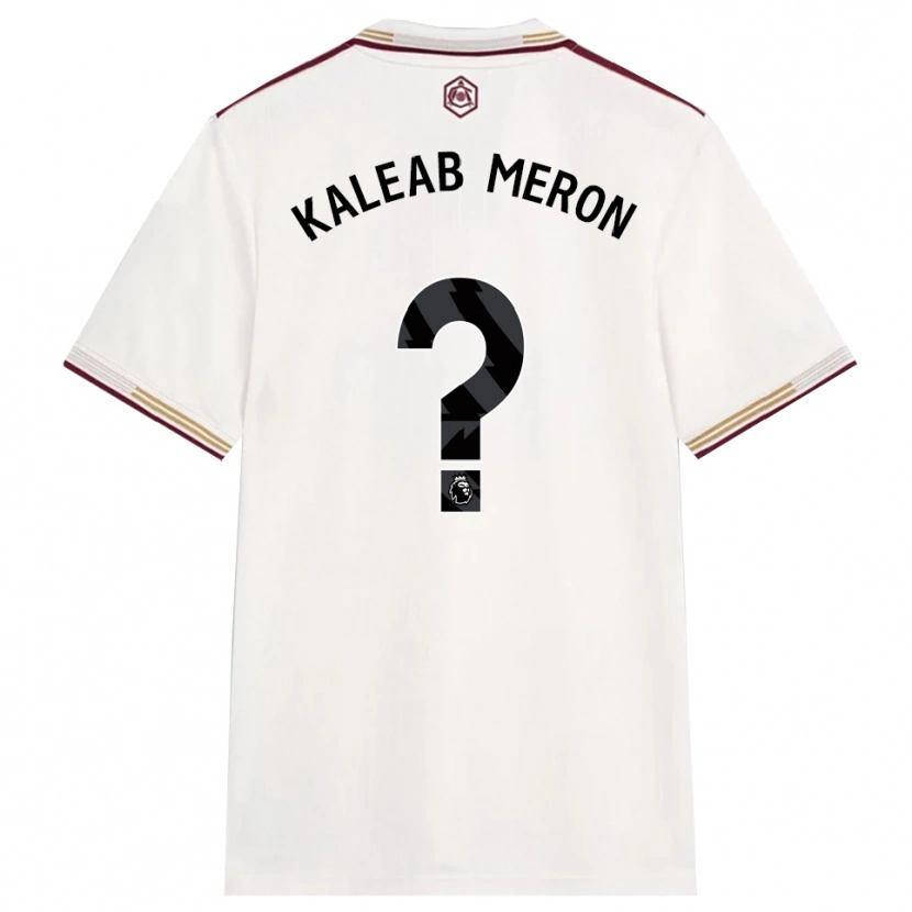 Danxen Mænd Kaleab Meron #0 Off White Bourgogne Tredje Sæt Spillertrøjer 2025/26 Trøje T-Shirt