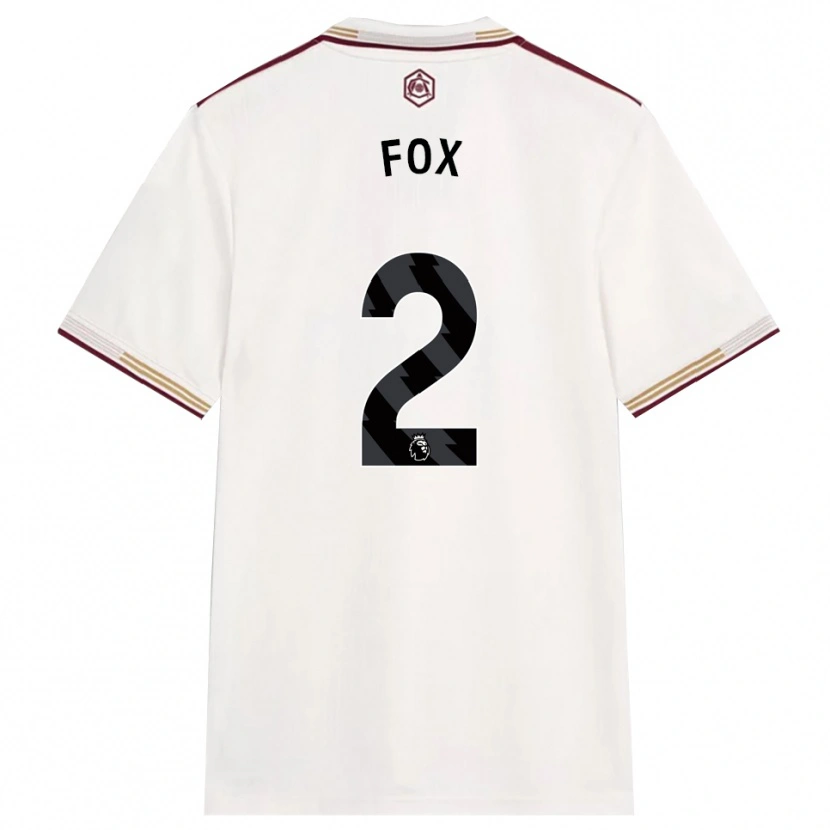 Danxen Mænd Emily Fox #2 Off White Bourgogne Tredje Sæt Spillertrøjer 2025/26 Trøje T-Shirt