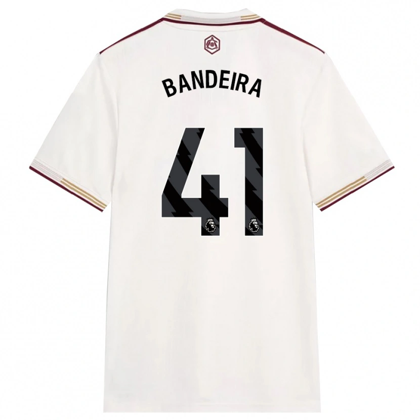Danxen Mænd Mauro Bandeira #41 Off White Bourgogne Tredje Sæt Spillertrøjer 2025/26 Trøje T-Shirt