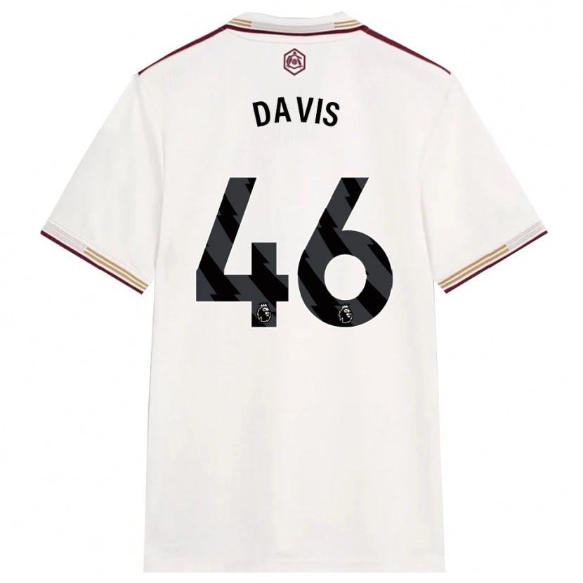 Danxen Mænd Timi Davis #46 Off White Bourgogne Tredje Sæt Spillertrøjer 2025/26 Trøje T-Shirt