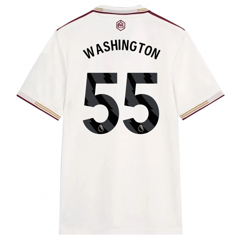 Danxen Mænd Marcell Washington #55 Off White Bourgogne Tredje Sæt Spillertrøjer 2025/26 Trøje T-Shirt