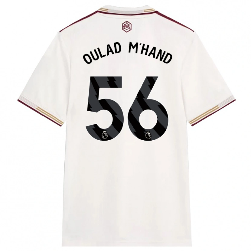 Danxen Mænd Salah-Eddine Oulad M'hand #56 Off White Bourgogne Tredje Sæt Spillertrøjer 2025/26 Trøje T-Shirt