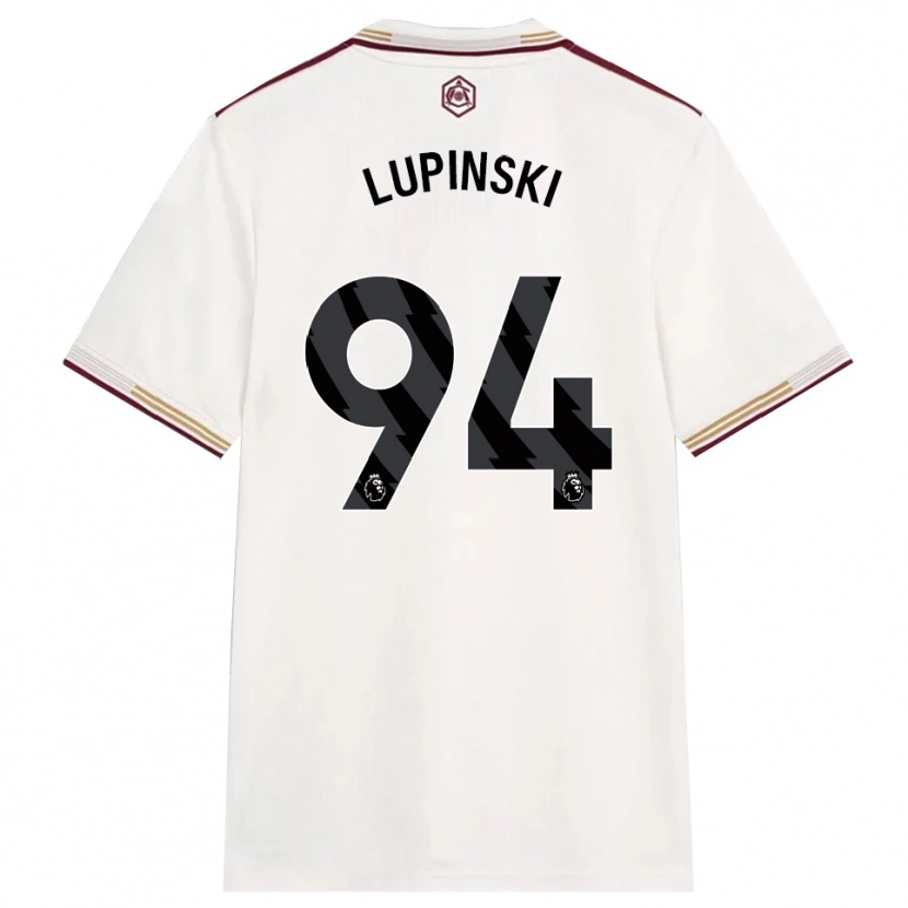 Danxen Mænd Remi Lupinski #94 Off White Bourgogne Tredje Sæt Spillertrøjer 2025/26 Trøje T-Shirt
