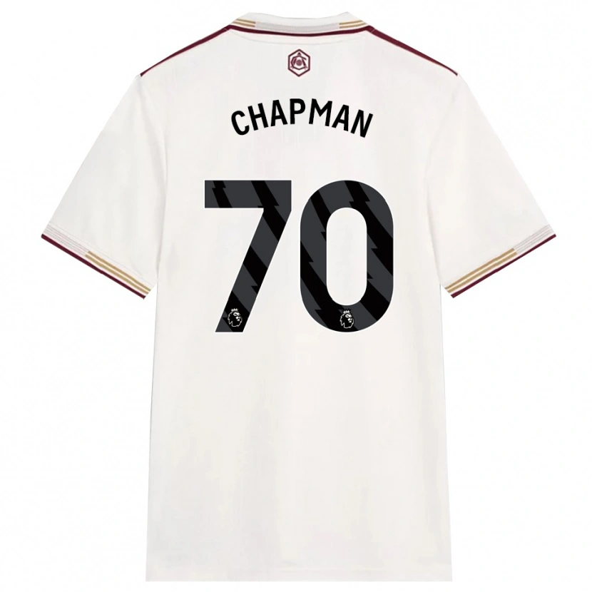Danxen Mænd Samuel Chapman #70 Off White Bourgogne Tredje Sæt Spillertrøjer 2025/26 Trøje T-Shirt