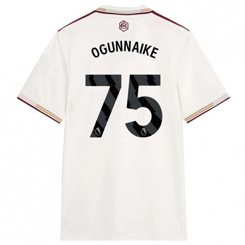 Danxen Mænd Josh Ogunnaike #75 Off White Bourgogne Tredje Sæt Spillertrøjer 2025/26 Trøje T-Shirt