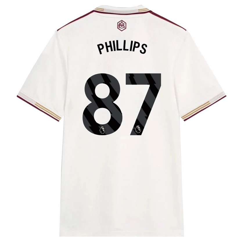 Danxen Mænd Bowen Phillips #87 Off White Bourgogne Tredje Sæt Spillertrøjer 2025/26 Trøje T-Shirt