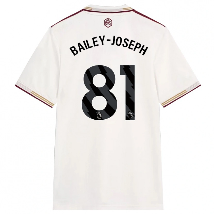 Danxen Mænd Brando Bailey-Joseph #81 Off White Bourgogne Tredje Sæt Spillertrøjer 2025/26 Trøje T-Shirt