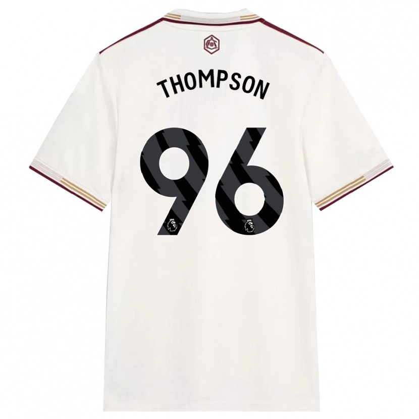 Danxen Mænd Kyran Thompson #96 Off White Bourgogne Tredje Sæt Spillertrøjer 2025/26 Trøje T-Shirt